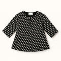 Chic & Comfy Black Blossom Chiffon Top – Classic Elegance for Your Little Star! Signature Collection