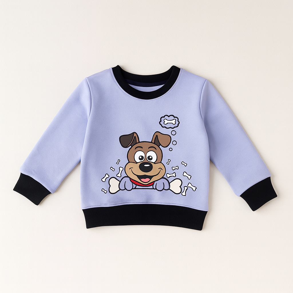 LilCubs Puppy Print Sweatshirt – Boys (1–12 Years)