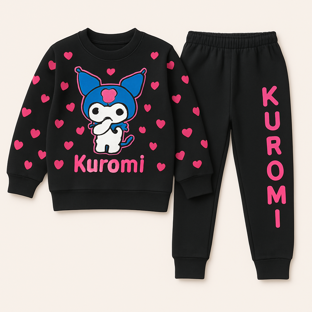 Cozy Kuromi Fleece Set for Little Trendsetters 💖