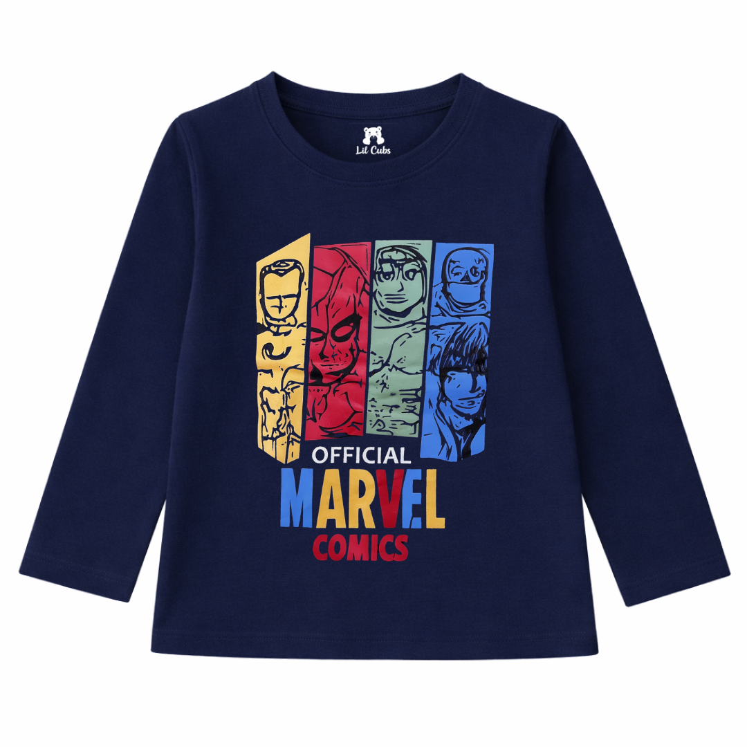 Marvel Navy Blue Summer Coord Set (2-Piece) - Lil' Cubs