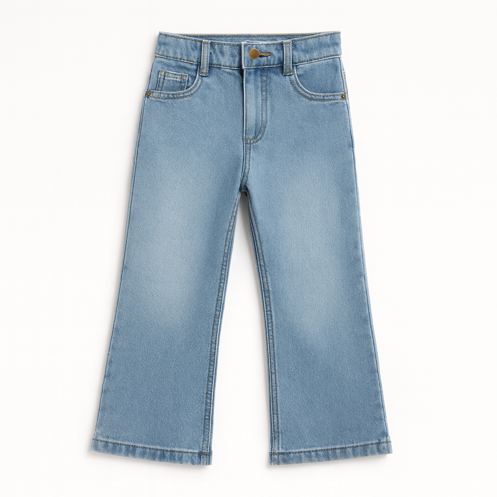 Kids Premium Denim Jeans Collection – Flare, Embroidered & Classic Styles - Lil' Cubs
