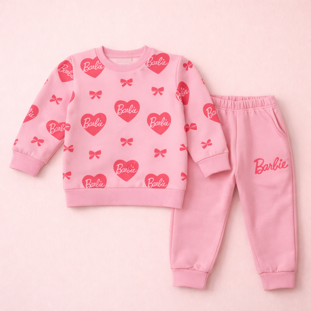 Girls Barbie fleece tracksuit
