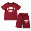Mama's Baby Maroon Summer Coord Set (2-Piece) - Lil' Cubs