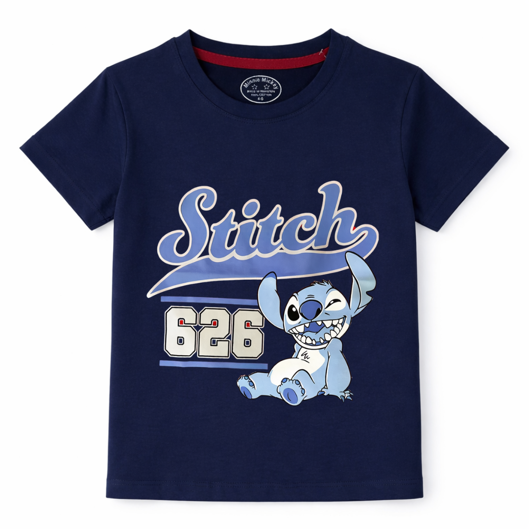 Stitch Navy Blue Summer T-Shirt