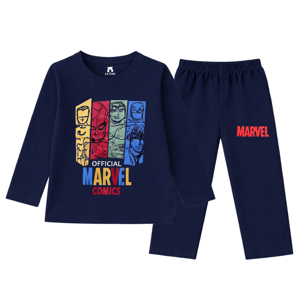 Marvel Navy Blue Summer Coord Set (2-Piece) - Lil' Cubs