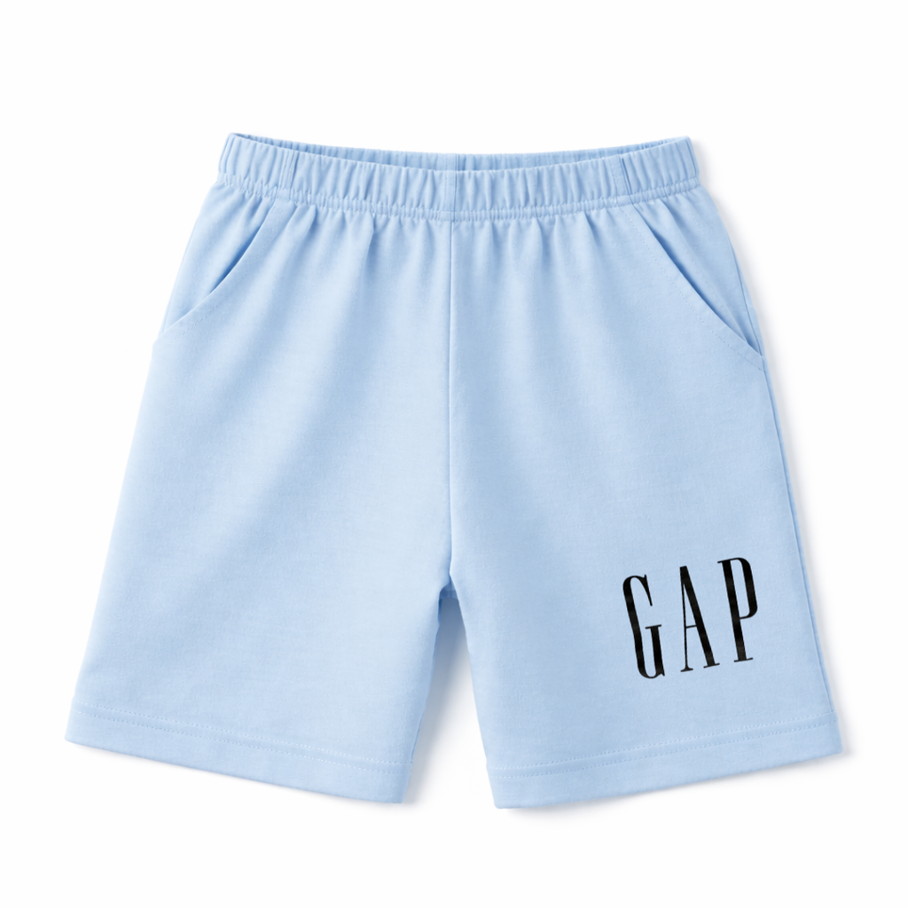 Light blue GAP and Mickey print two-piece summer coord set for kids aged 2-12, featuring a playful design and comfortable fabric.