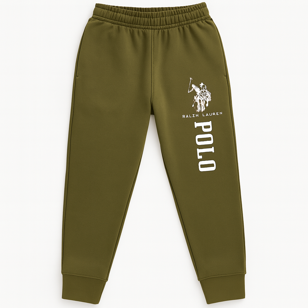 Pack of 5 kids fleece trouser pants in various colors for ages 6 to 12, from Lil Cubs, featuring comfortable, cozy fabric.