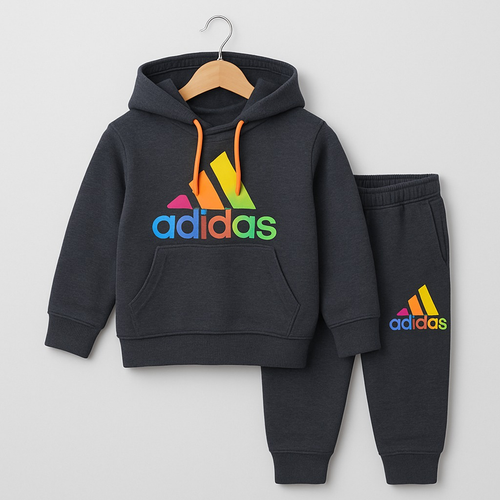 Adidas Logo Hoodie & Jogger Tracksuit Set 