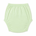 Green baby cotton bloomers by LilcubsPK, soft and comfortable for little ones, part of a pack of three in pink, white, and green.