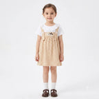 Girls Beige Wonderful Candy Cotton Frock (Age 3 Months - 3 Years)