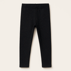 "Black sparkle kids tights with glitter dot design – stretch leggings for girls ages 4–16 years"