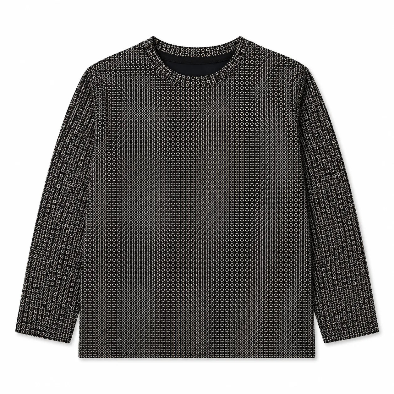 Boys Black Circle Pattern Full Sleeves T-Shirt (1 - 12 Years)