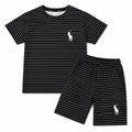 Boys Black Polo Summer Coord Set (2-Piece) Age 12 Months - 10 Years