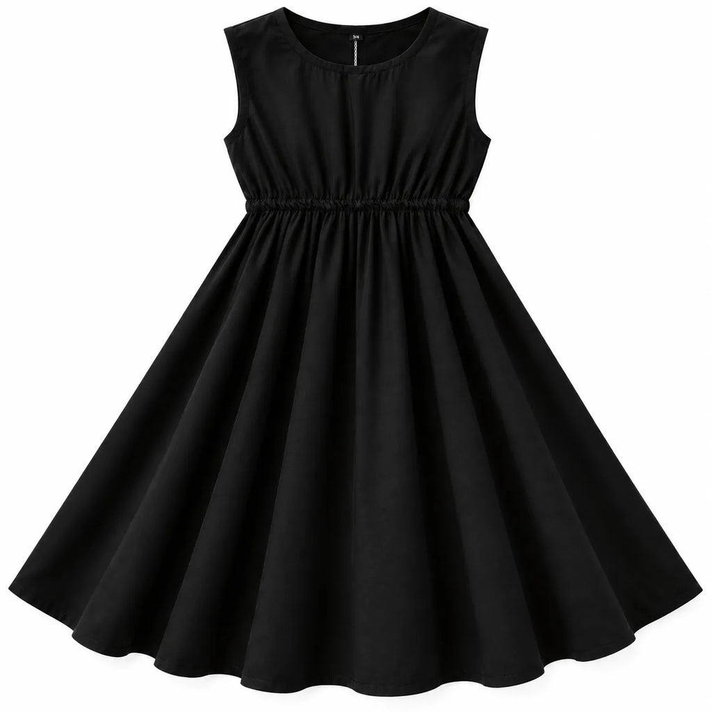 Black Chiffon Girls Imported Coord Set (2 Piece) - Size 2 - 10 Years