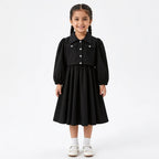 Black Chiffon Girls Imported Coord Set (2 Piece) - Size 2 - 10 Years