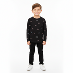 Black Long Sleeves T-Shirt with DC Print - Cotton Fabric - Affordable Summer Outfits - Kidswear Brand in Pakistan - Trendy Summer Articles - Lil' Cubs
