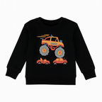 Black Monster Truck Graphic Sweatshirt 