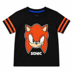 Black and orange Sonic summer coord set for boys, 2-piece outfit by lilcubspk, suitable for ages 1 to 12 years.