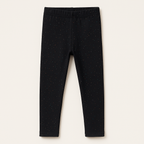 "Black sparkle kids tights with glitter dot design – stretch leggings for girls ages 4–16 years"