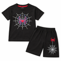 Black Spiderman Summer Coord Set - Jersey Cotton Fabric - Summer Kidswear - Kidswear brand in Pakistan - Comfortable & Stylish Outfit - Summer Outfit for boys - Cotton Outfit - Lil' Cubs