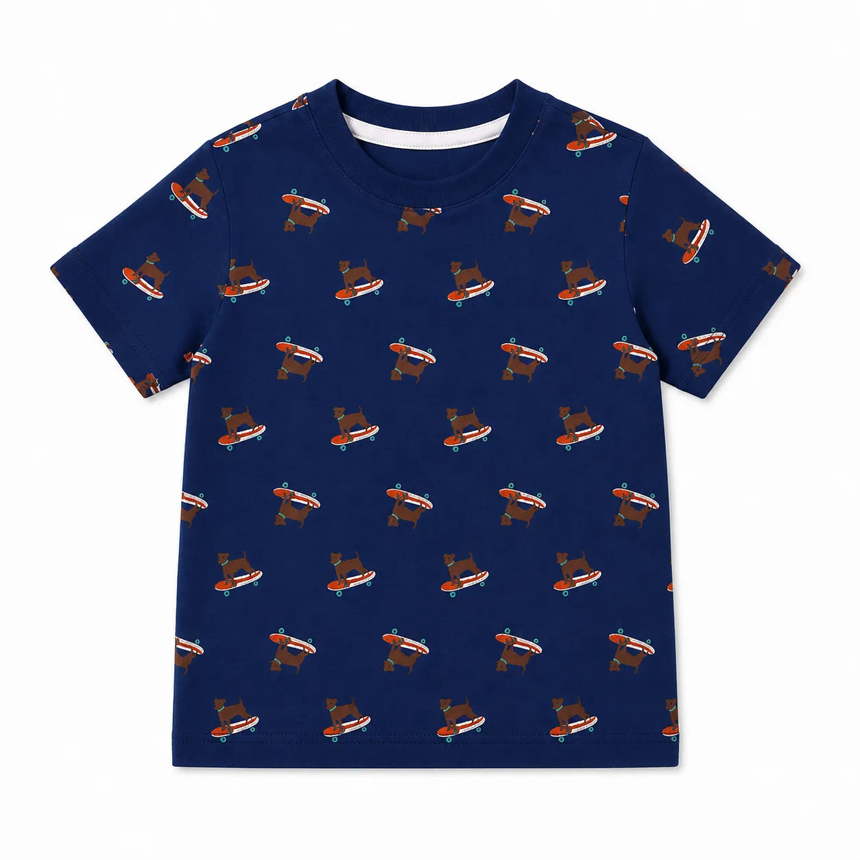 Boys Navy Blue Dog Summer Coord Set (6 - 12 Months)