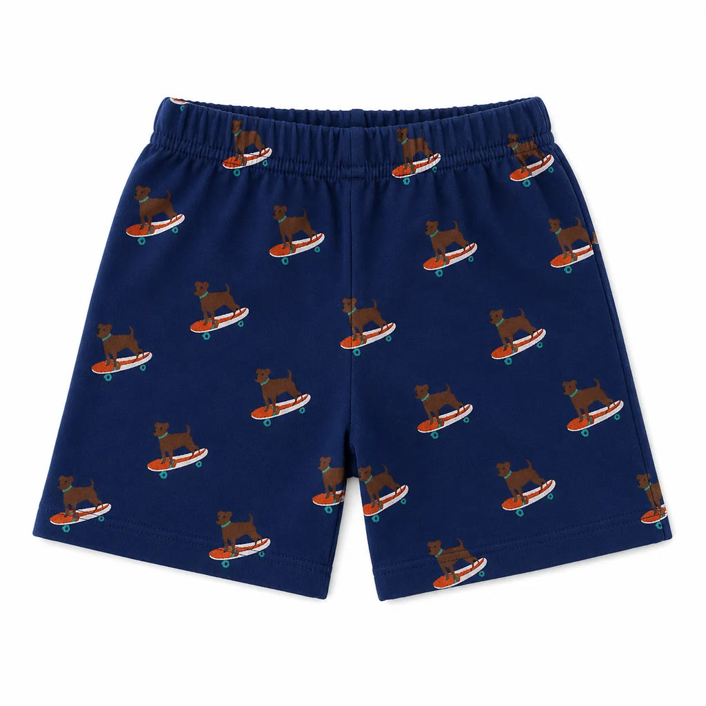 Boys Navy Blue Dog Summer Coord Set (6 - 12 Months)