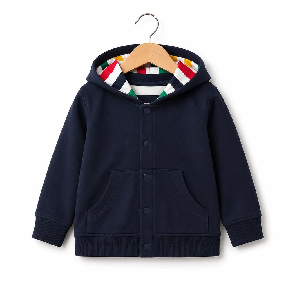 Blue Hoodie Style Mid Season Suiting Set – 3 Piece