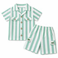Boys Summer Green Lining Cotton Coord Set (2 Piece) Age 6 Months - 5 Years