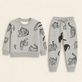 Boys Grey Tiger Winter Coord Set (2 Piece) - Size 1 - 12 Years