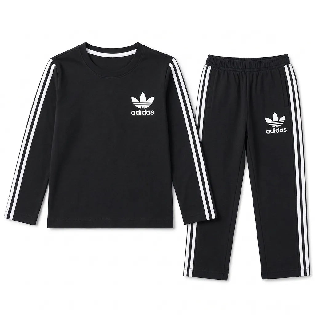 Boys Black Adidas Summer Coord Set (2 Piece) - Size 1 - 12 Years