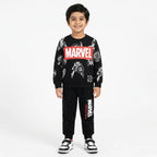 Boys Black Marvel Winter Coord Set (2 Piece) - Size 1 - 12 Years