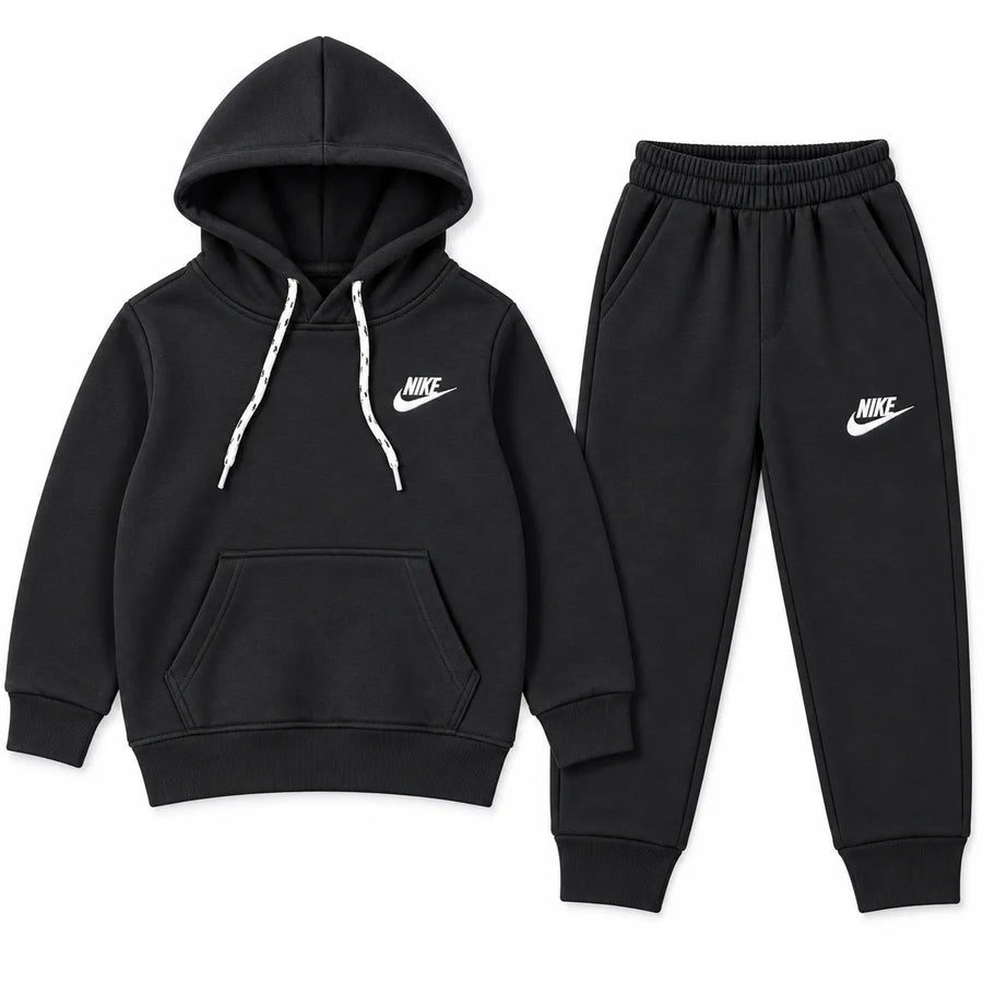 Boys Black Nike Hoodie Winter Coord Set (2 Piece) - Size 1 - 12 Years