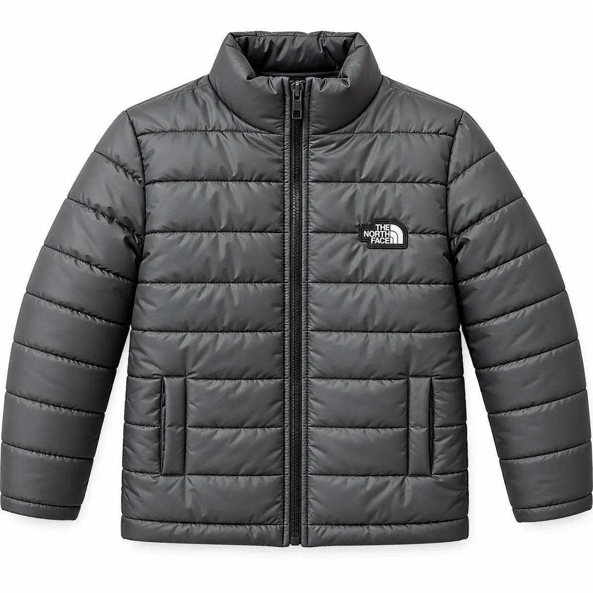 Boys Black Puffer Jacket – The North Face Print (Size 2 - 7 Years)