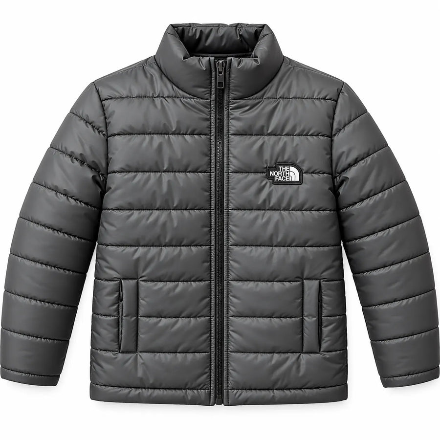 Boys Black Puffer Jacket – The North Face Print (Size 2 - 7 Years)