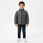 Boys Black Puffer Jacket – The North Face Print (Size 2 - 7 Years)