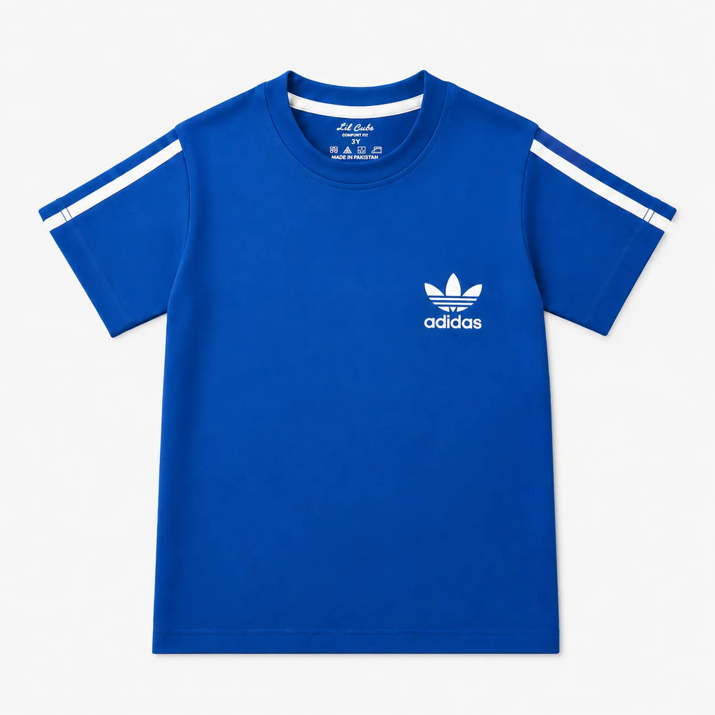 Boys Blue Addidas Summer Coord Set (1 - 12 Years)
