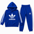Boys Blue Adidas Winter Hoodie Coord Set (2 Piece) - Size 1 - 12 Years