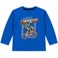 Boys Blue Champion Full Sleeves Cotton T-Shirt (Size 9 Months - 12 Years)