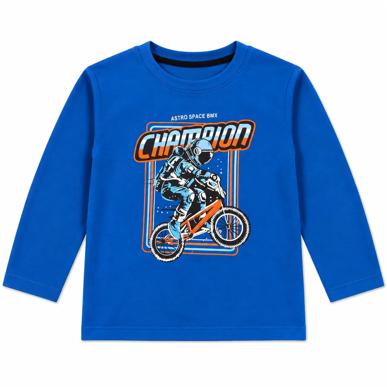 Boys Blue Champion Full Sleeves Cotton T-Shirt (Size 9 Months - 12 Years)
