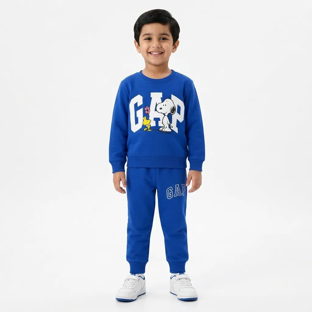 Boys Blue GAP & Snoppy Winter Coord Set (2 Piece) - Size 1 - 12 Years