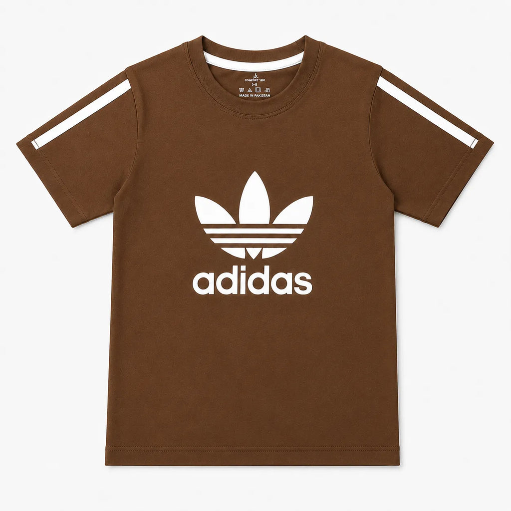 Boys Brown & Black Adidas Summer Coord Set (2 Piece) Age 1 - 12 Years