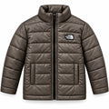 Boys Brown Puffer Jacket – The North Face Print (Size 2 - 7 Years)