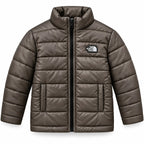 Boys Brown Puffer Jacket – The North Face Print (Size 2 - 7 Years)