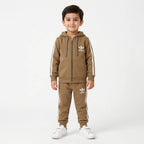 Boys Camel Adidas Zipper Hoodie Winter Coord Set (2 Piece) - Size 1 - 12 Years