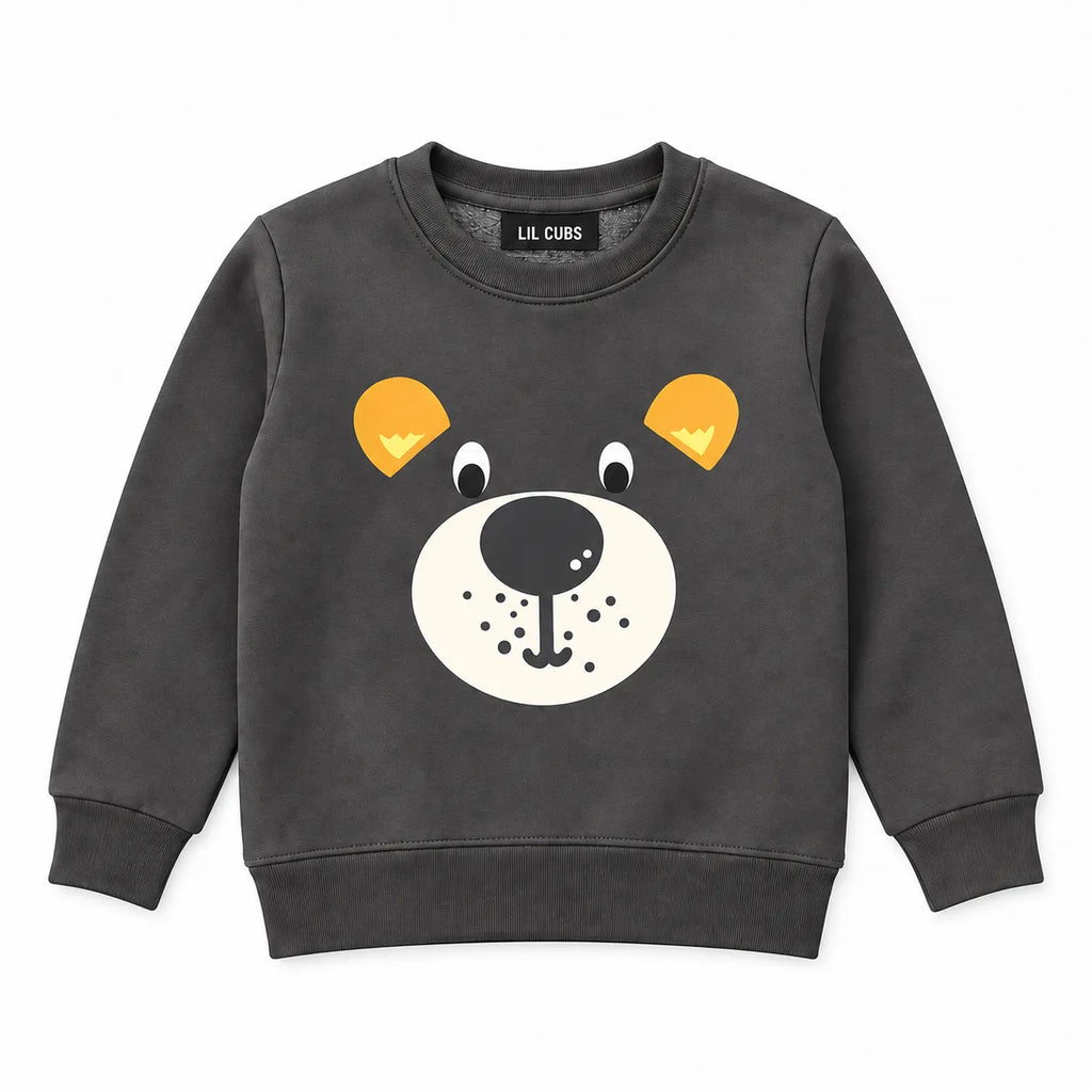 Boys Charcoal Grey Bear Winter Coord Set (2 Piece) - Size 1 - 12 Years