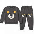 Boys Charcoal Grey Bear Winter Coord Set (2 Piece) - Size 1 - 12 Years