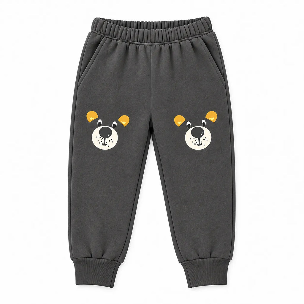 Boys Charcoal Grey Bear Winter Coord Set (2 Piece) - Size 1 - 12 Years