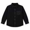 Boys Corduroy Formal Shirt Black (Size 1 - 12 Years)