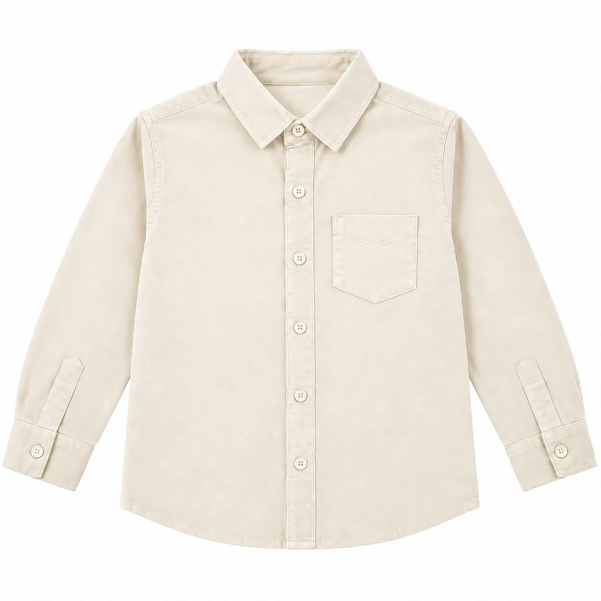 Boys Corduroy Formal Shirt Cream (Size 1 - 12 Years)