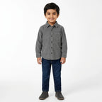 Boys Corduroy Formal Shirt Grey (Size 1 - 12 Years)
